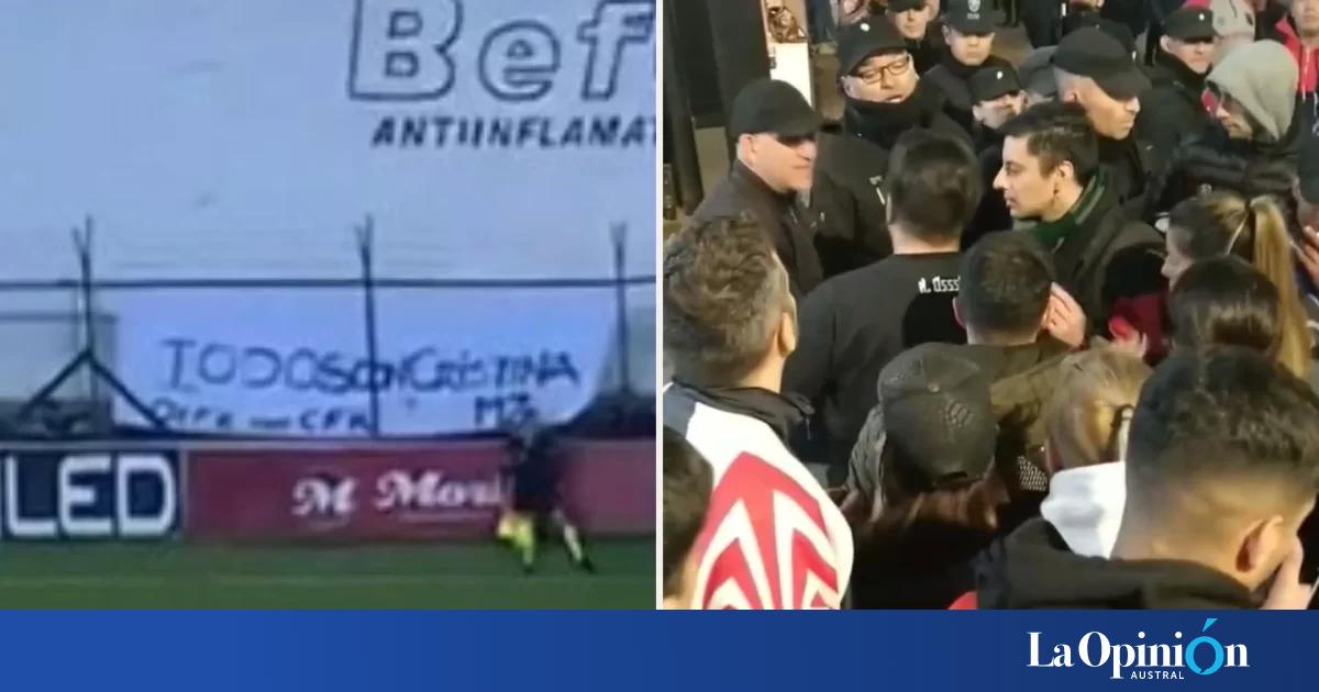 La Policía de la Ciudad secuestró una bandera en apoyo a Cristina a los