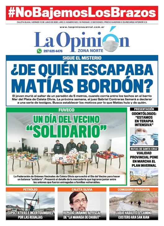 Diario La Opini N Zona Norte Tapa Edici N Impresa Del De Junio De