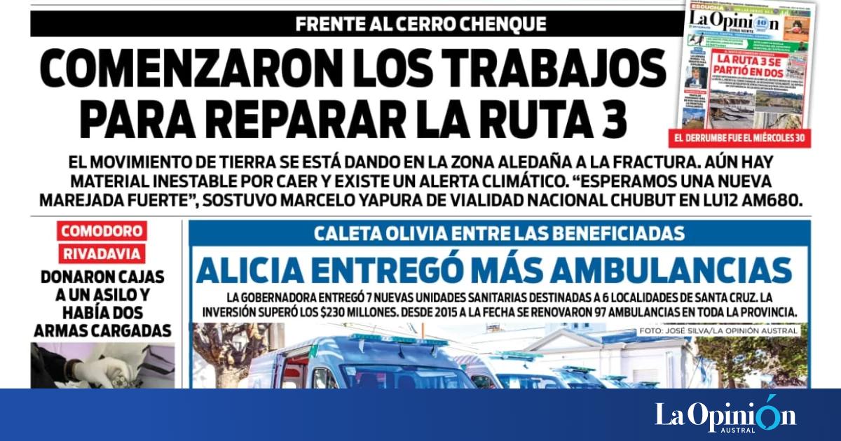 Diario La Opini N Zona Norte Tapa Edici N Impresa Del Martes De