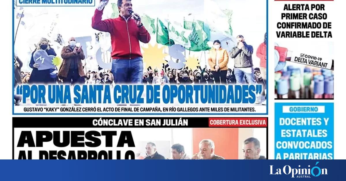 Diario La Opinión Zona Norte tapa edición impresa del 10 de septiembre