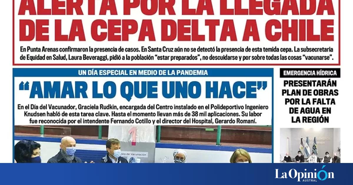 Diario La Opini N Zona Norte Tapa Edici N Impresa Del De Agosto De