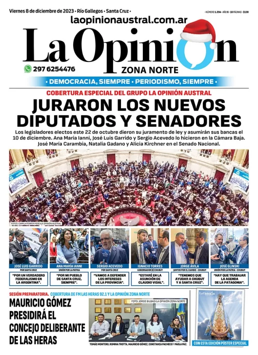 Diario La Opini N Zona Norte Tapa Edici N Impresa Del Viernes De