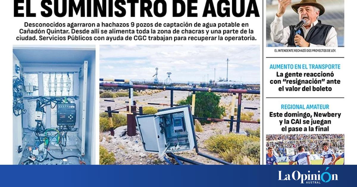 Diario La Opini N Zona Norte Tapa Edici N Impresa Del Viernes De