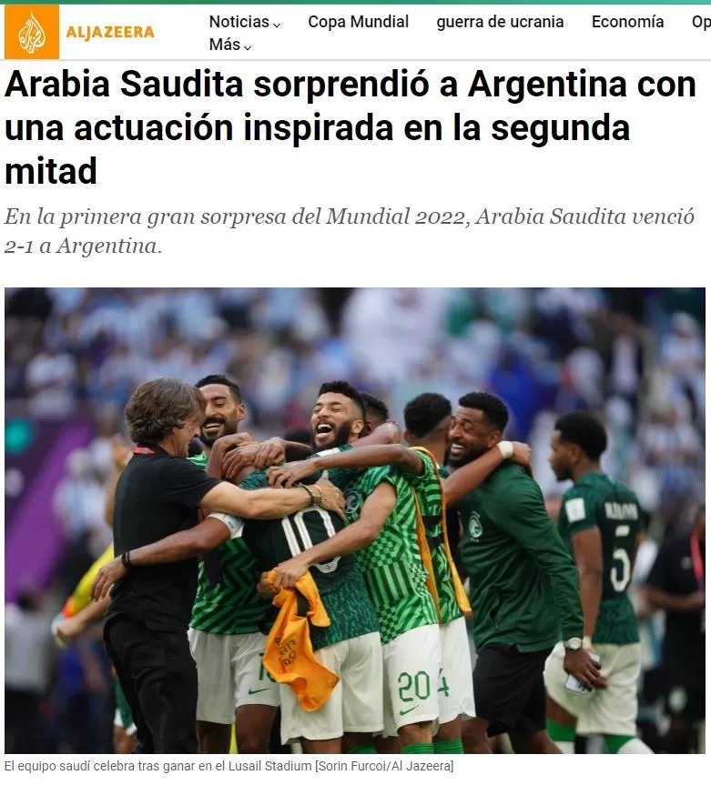 El Mundo Habla Del Batacazo De Arabia Saudita Frente A Argentina Qu