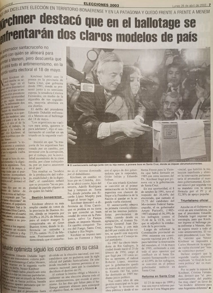A 20 años de Néstor Kirchner rumbo a la presidencia: “La historia le va ...