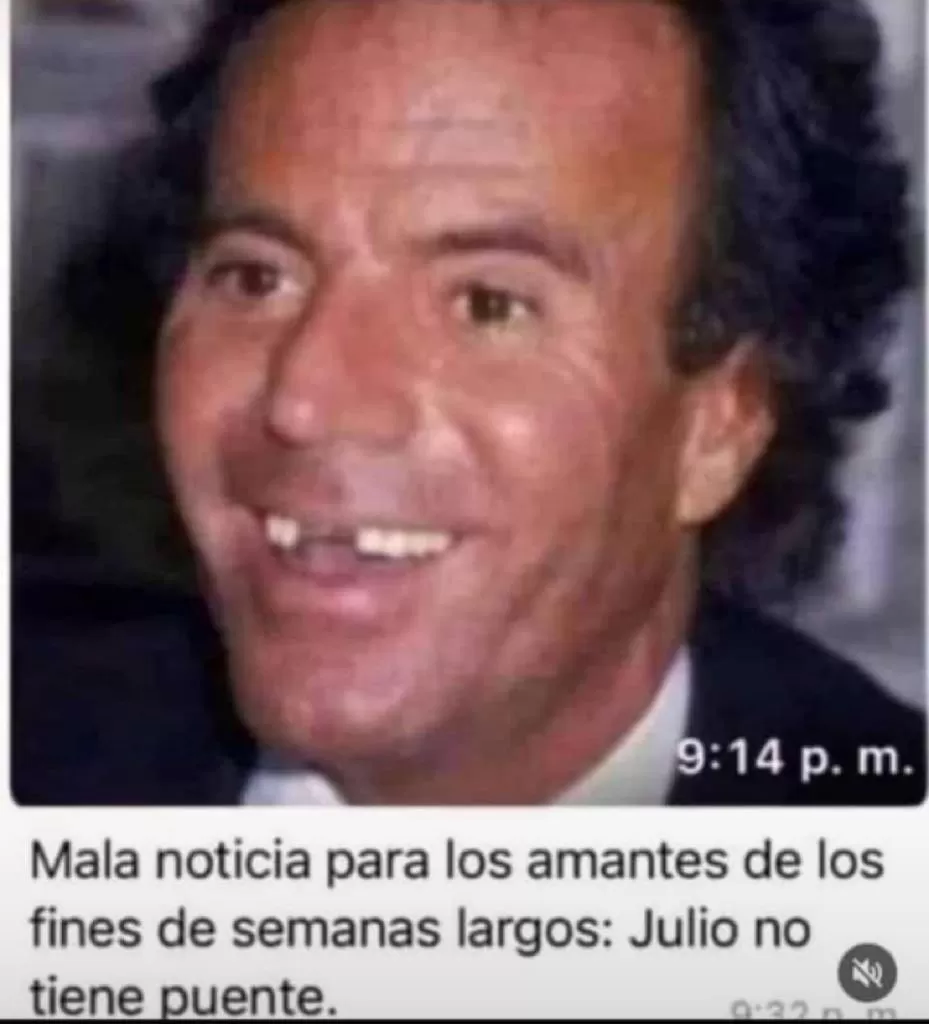 Arranca julio y viene con memes los mejores virales de Julio Iglesias