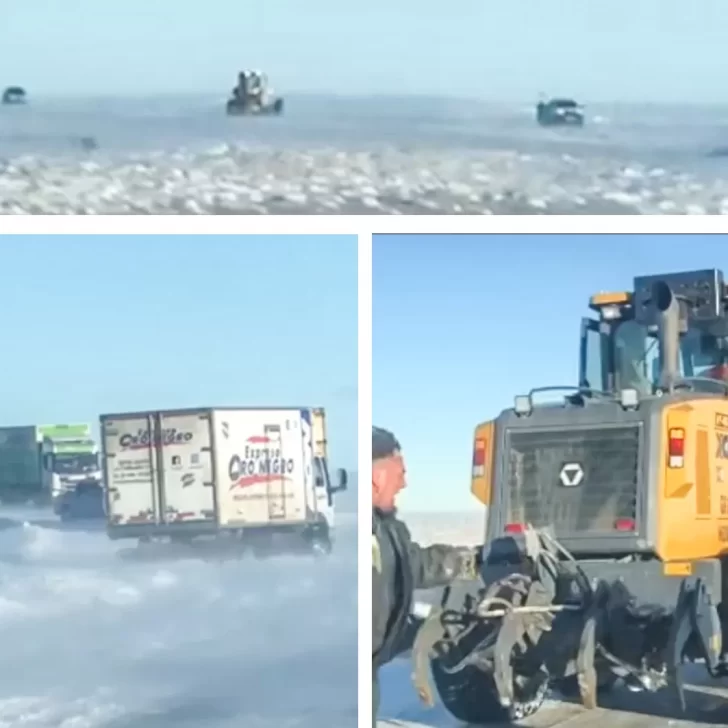 “Se vuela todo”: camiones cruzados en la ruta y tramos cortados en Santa Cruz