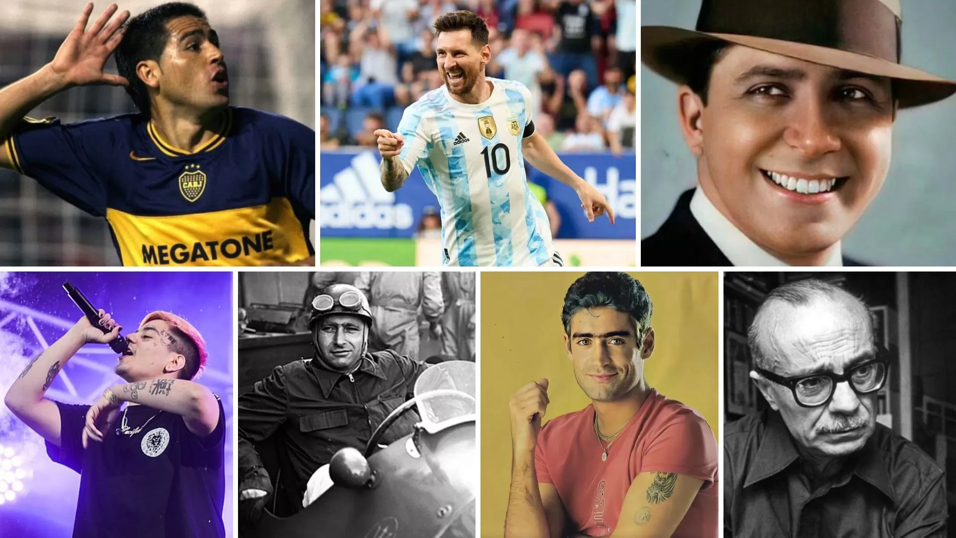 24 de junio, la fecha que une a Sábato, Fangio, Riquelme, Messi, Duki, Gardel y Rodrigo