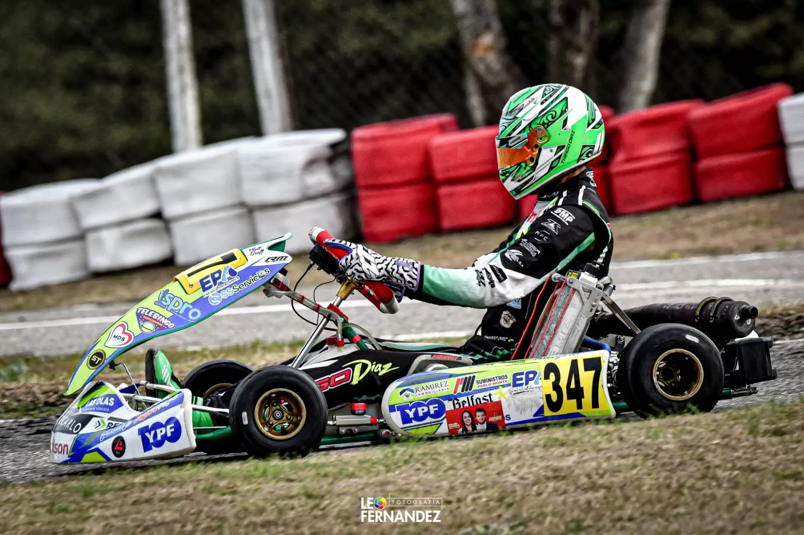 Segundo puesto para Thiago Díaz en el nacional de karting de Colonia Caroya