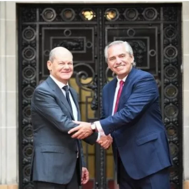 Alberto Fernández recibió a Olaf Scholz en el palacio San Martín Alberto Fernández recibió a Olaf Scholz en el palacio San Martín