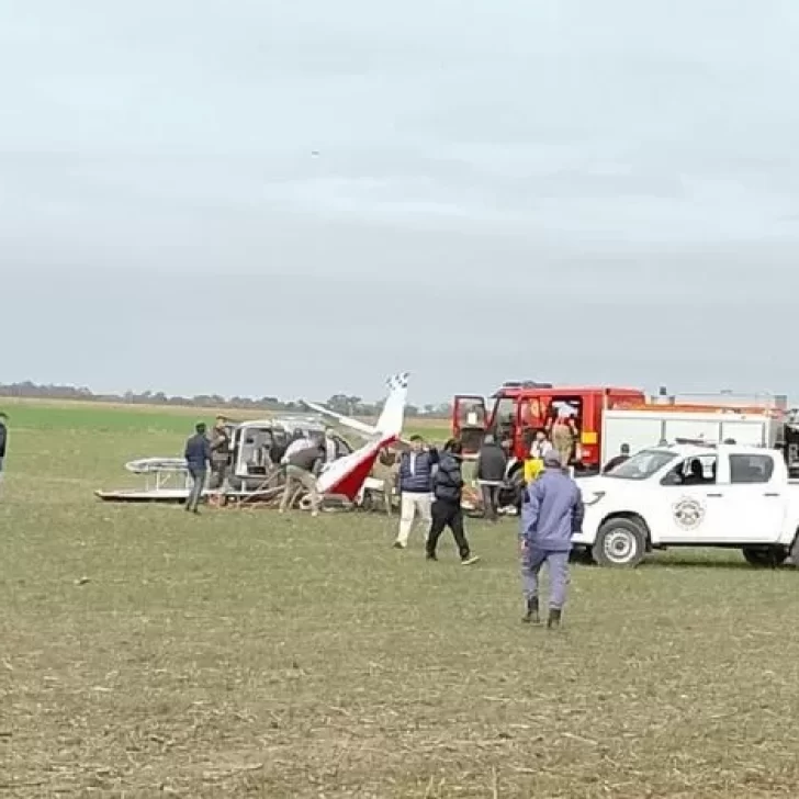 Se desplom una avioneta en la apertura de una muestra rural