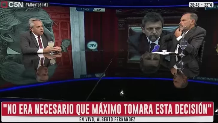 Alberto Fernández: “Cristina Kirchner no está de acuerdo con la renuncia de Máximo”