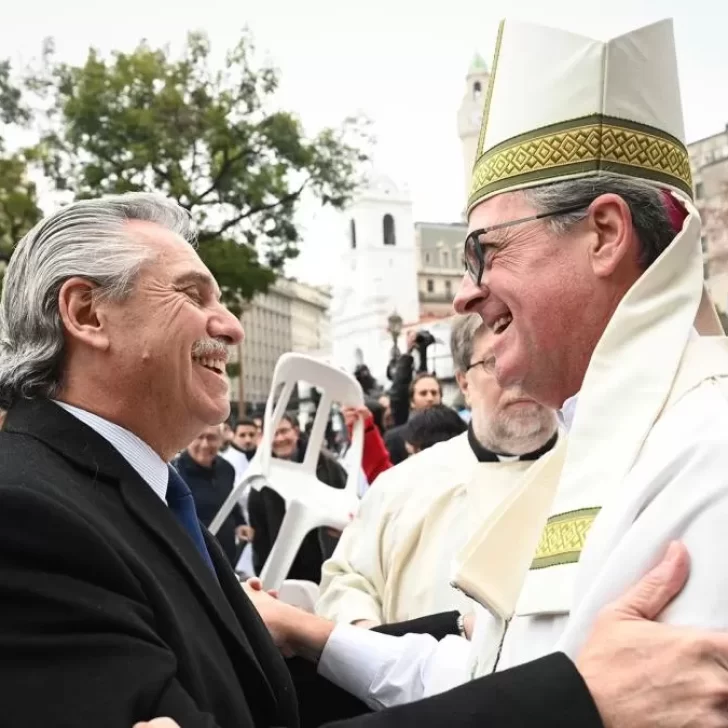 Alberto Fernández recibió al arzobispo Jorge García Cuerva