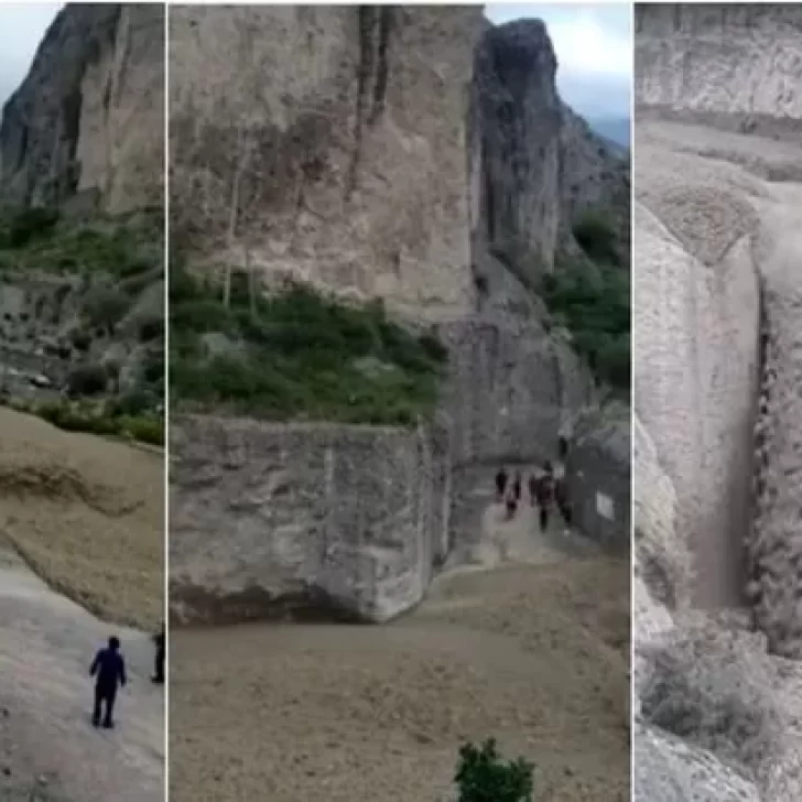 Video. Impresionante alud en Iruya tras el temporal: hay turistas varados y advierten por una nueva crecida del río