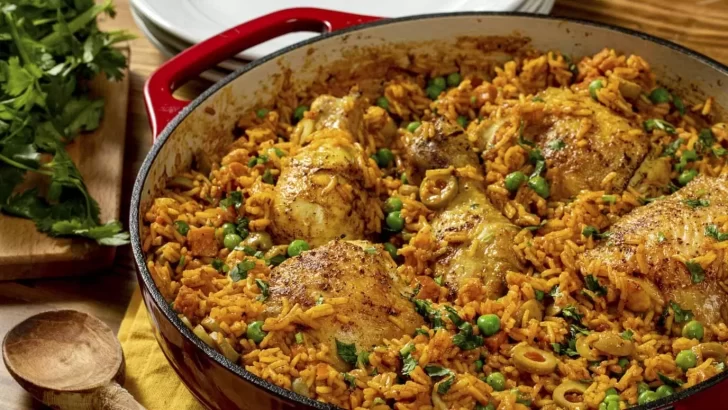 Receta para un arroz con pollo cremoso y bien condimentado