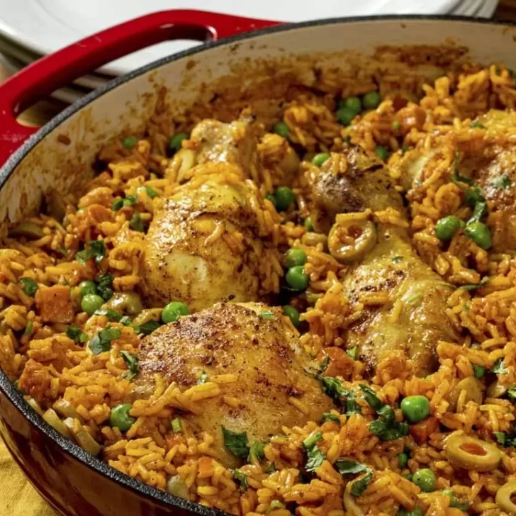Receta para un arroz con pollo cremoso y bien condimentado