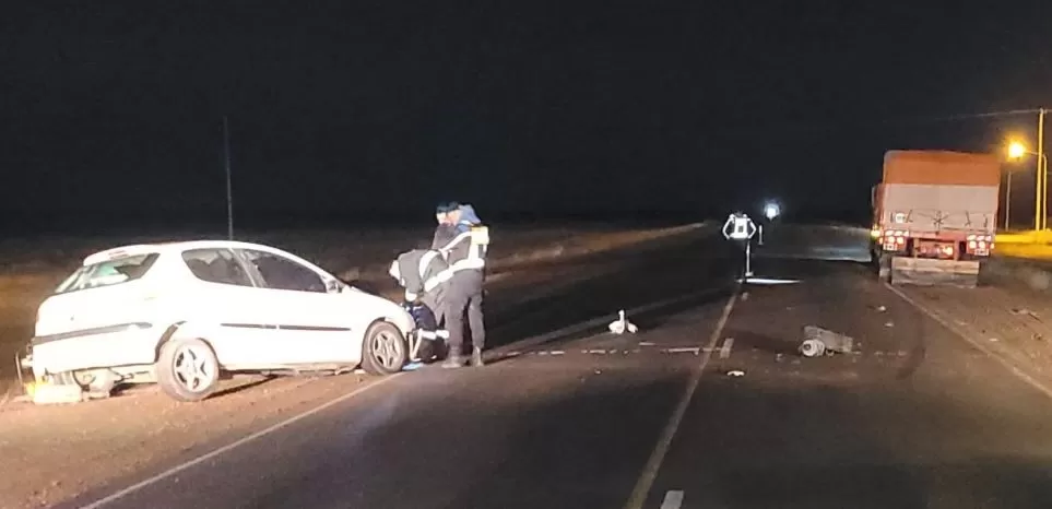 Accidente en Ruta 3: se quedó dormida al volante y chocó contra un camión