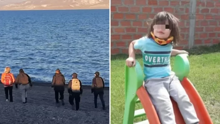 Búsqueda del nene de 4 años en el lago Musters: aseguran que llevaba un traje no recomendable para navegar en bote