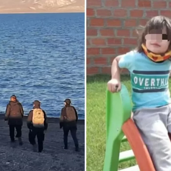 Búsqueda del nene de 4 años en el lago Musters: aseguran que llevaba un traje no recomendable para navegar en bote
