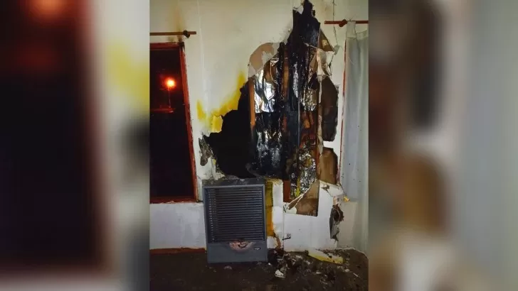 Un calefactor causó un principio de incendio en una vivienda de El Calafate