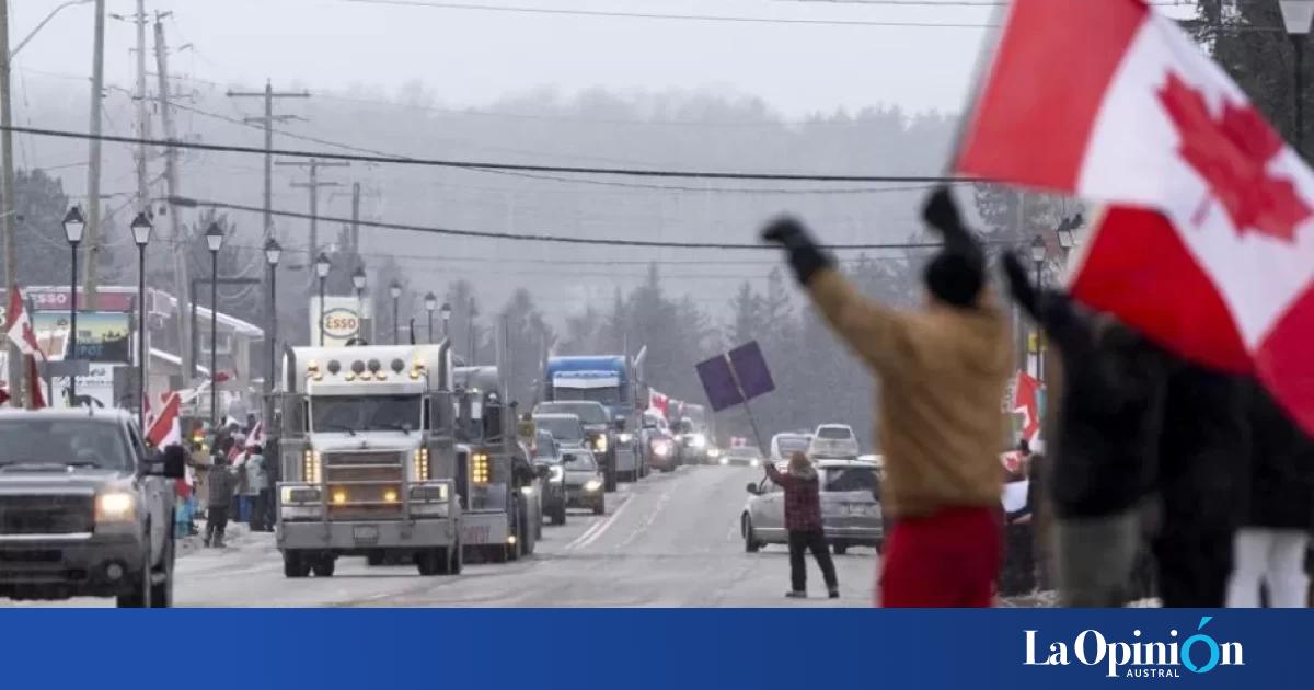 Canad Cientos de camioneros protestan por la vacunaci n contra