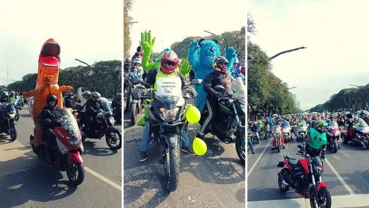 Caravana Solidaria: cientos de motociclistas llevan sonrisas al Hospital Garrahan en el Día de la Niñez