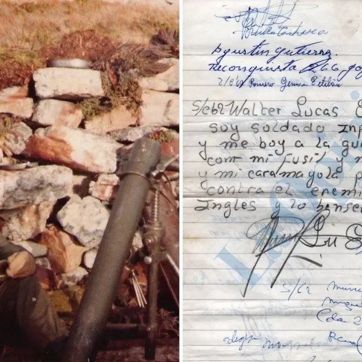 “Voy a pelear contra el invasor inglés”: la carta de un soldado en Malvinas a un alumno de Caleta Olivia