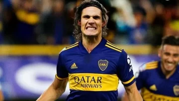 Cavani se lesionó en la práctica de Boca y quedó descartado para el encuentro ante Cruzeiro