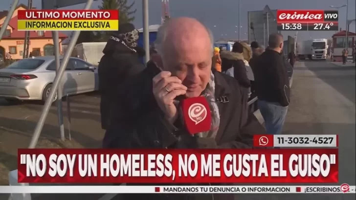 Confundieron a Chiche Gelblung con un refugiado en Ucrania y hasta le ofrecieron guiso