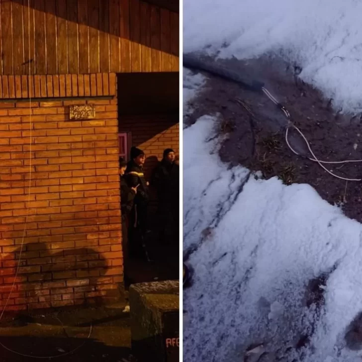 Por la nevada, Bomberos atendió llamados por chispazos y caída de cables en distintos barrios