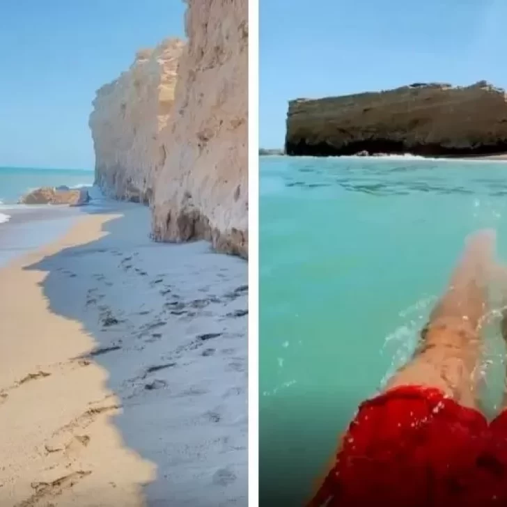 Vacaciones 2022: dónde queda Luna Roja, la impresionante playa argentina de aguas turquesas