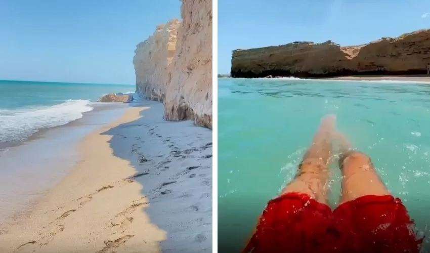 Vacaciones 2022: dónde queda Luna Roja, la impresionante playa argentina de aguas turquesas