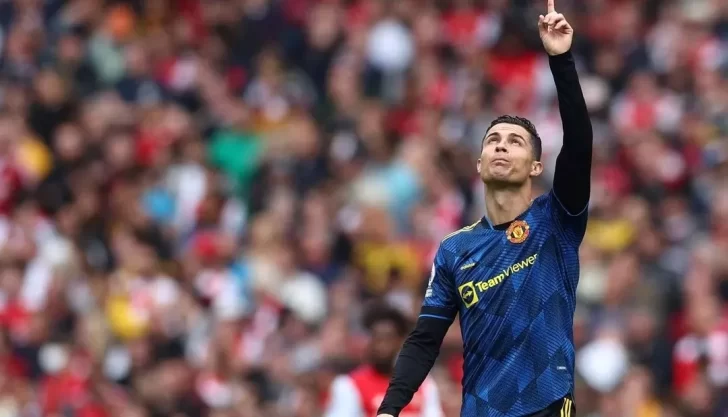 Video. Cristiano Ronaldo le dedicó su gol 100 en la Premier League a su bebé fallecido