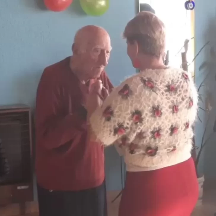 Celebraron el cumpleaños 100 de Don Carlos Grasso, histórico vecino de Río Gallegos