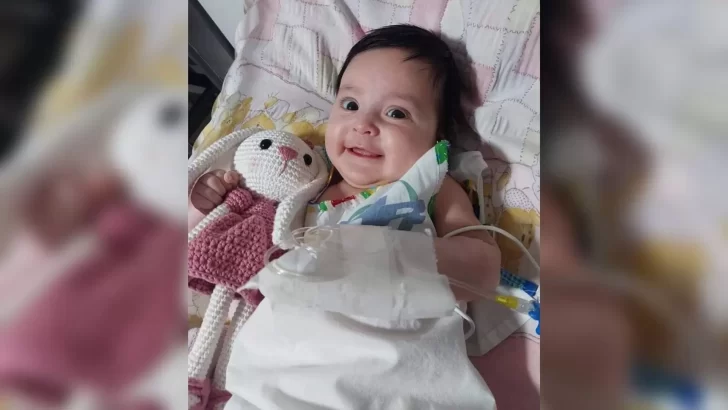 Piden ayuda para Mía, una beba de 4 meses que sufre atrofia cerebral y debe ser derivada a Buenos Aires
