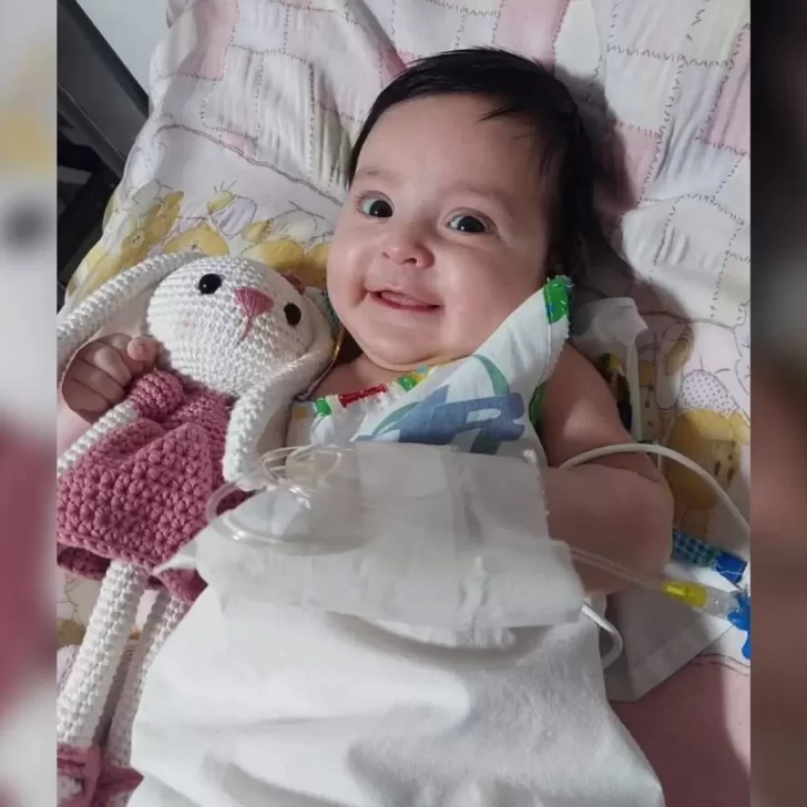 Piden ayuda para Mía, una beba de 4 meses que sufre atrofia cerebral y debe ser derivada a Buenos Aires