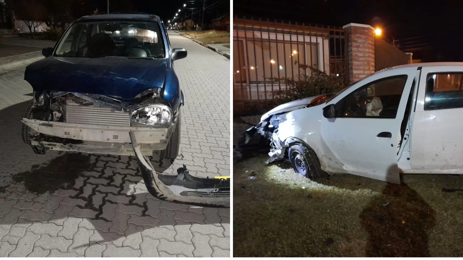 Accidente en Río Gallegos: un chico de 16 años chocó a un auto y terminó impactando contra el cerco de una casa
