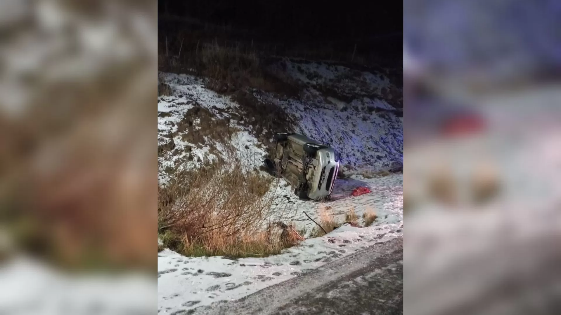 Vuelco en cercanías de 28 de Noviembre: un hombre quedó atrapado dentro de su vehículo