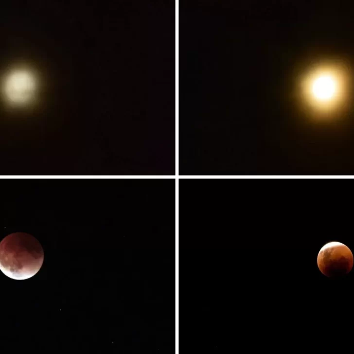 Así se vio el eclipse lunar total en Río Gallegos y otras partes del mundo