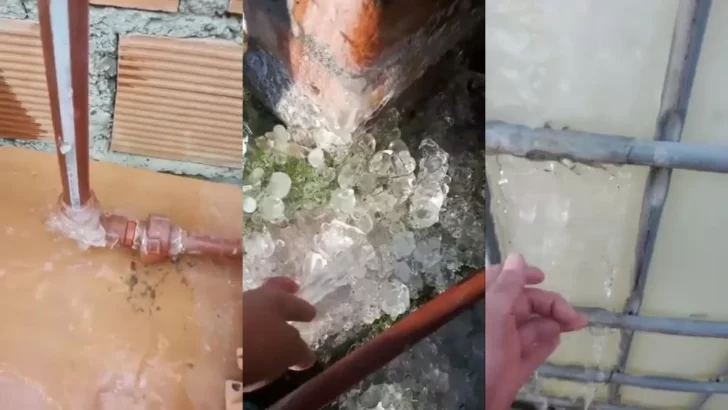 Video. Las temperaturas bajo cero congelaron todo en Río Gallegos