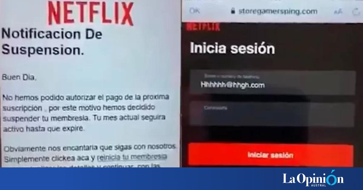 Cuidado con tu suscripción de Netflix: alertan sobre una estafa para  robártela - Noticias