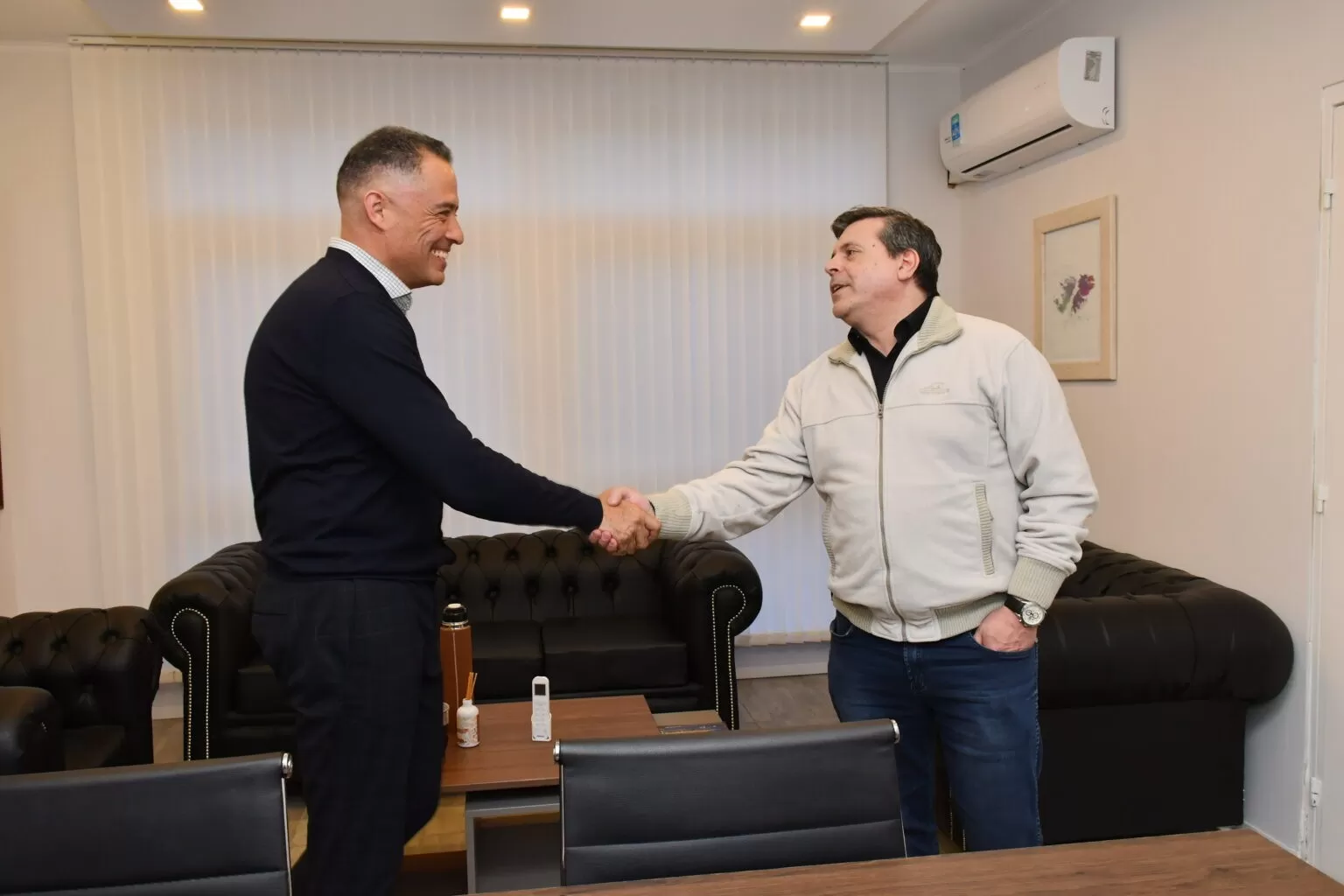 Eugenio Quiroga recibió a Fabián Leguizamón y manifestaron su compromiso con el bienestar de Santa Cruz