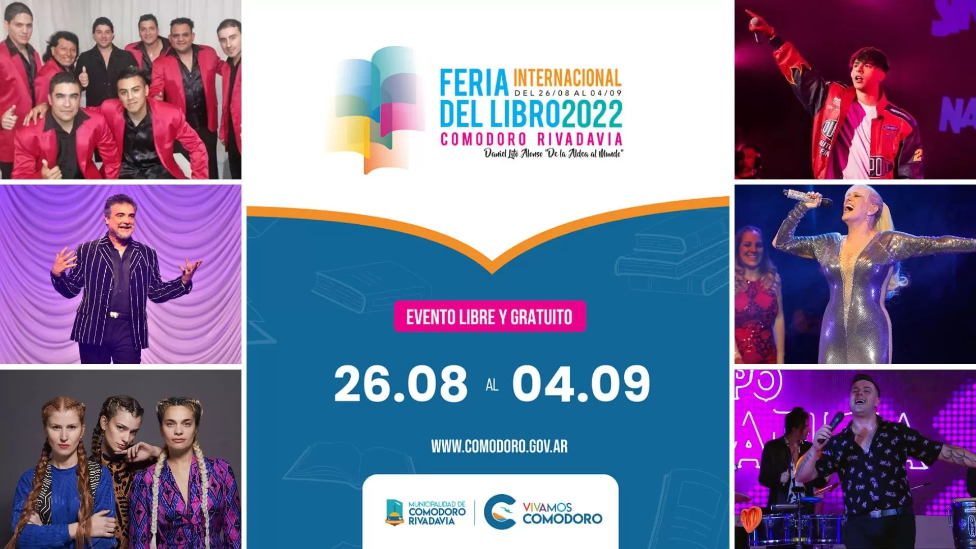 Feria del Libro de Comodoro Rivadavia: charlas, talleres y shows del  viernes 26 de agosto | La Opinión Austral