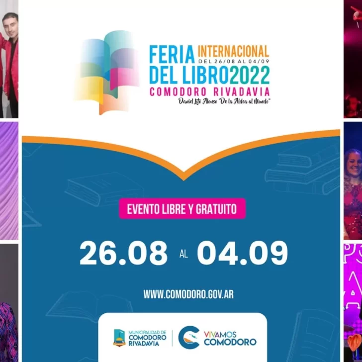 Feria del Libro de Comodoro Rivadavia: charlas, talleres y shows del domingo 28 de agosto