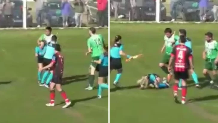 Video. Jugador agredió brutalmente a una mujer árbitro durante un partido y lo detuvieron