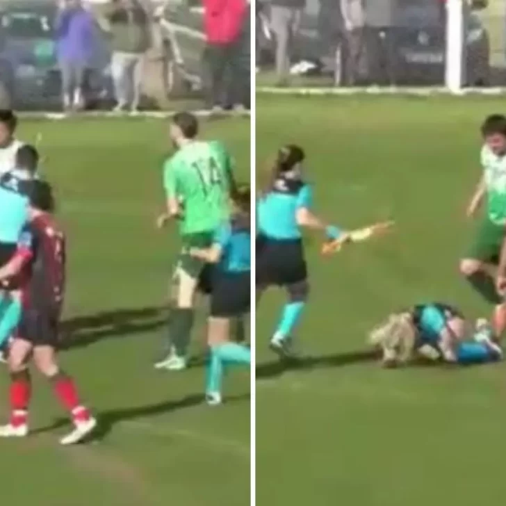 Video. Jugador agredió brutalmente a una mujer árbitro durante un partido y lo detuvieron