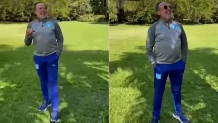 “Hermosa mañana, ¿verdad?”: la cargada de Guillermo Francella tras el triunfo de Racing a Independiente