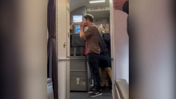 Video. Un pasajero tocó el Himno con su armónica en un avión de Aerolíneas Argentinas