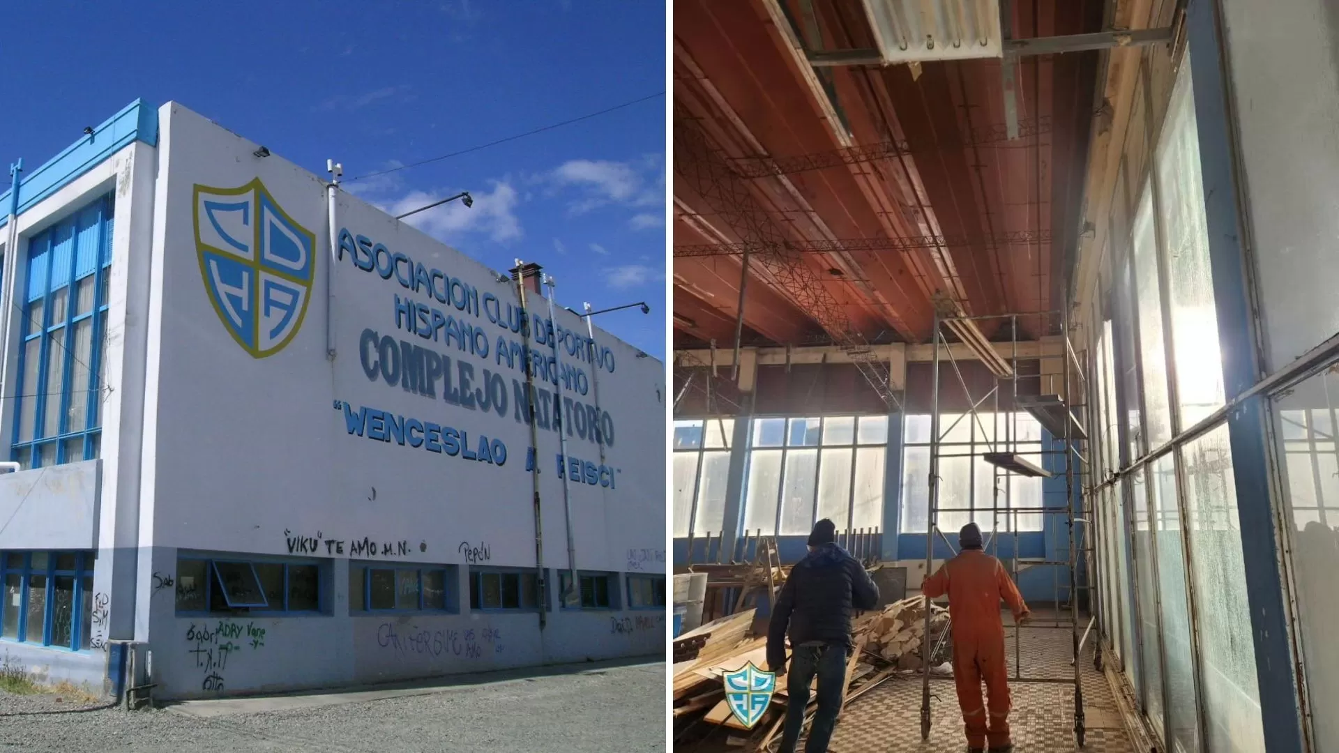 Hispano Americano avanza con la restauración del natatorio 