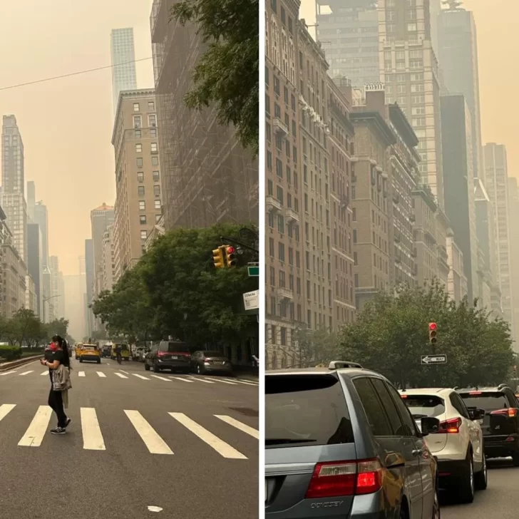 Nueva York permanece cubierta de humo y bajo alerta por la calidad del aire Nueva York permanece cubierta de humo y bajo alerta por la calidad del aire